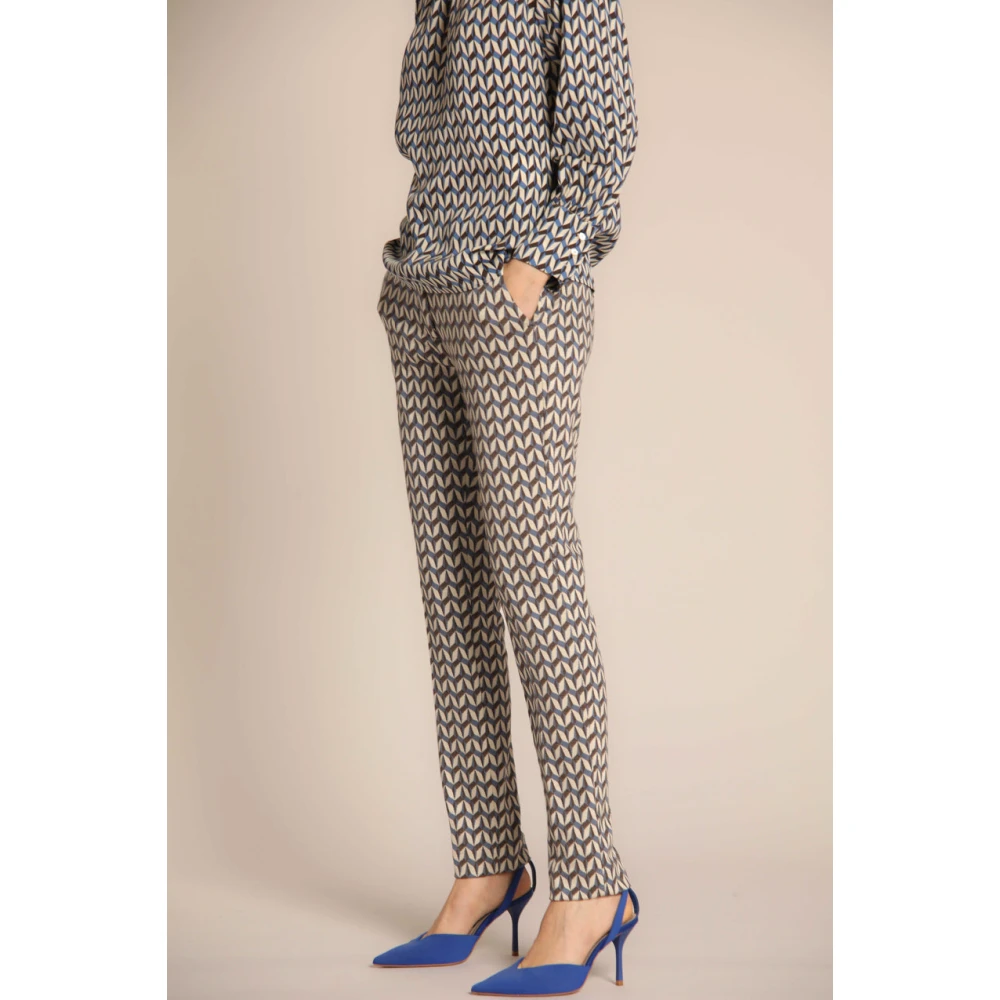 Mason's Geometrische Slim Fit Chino Broek Multicolor Dames