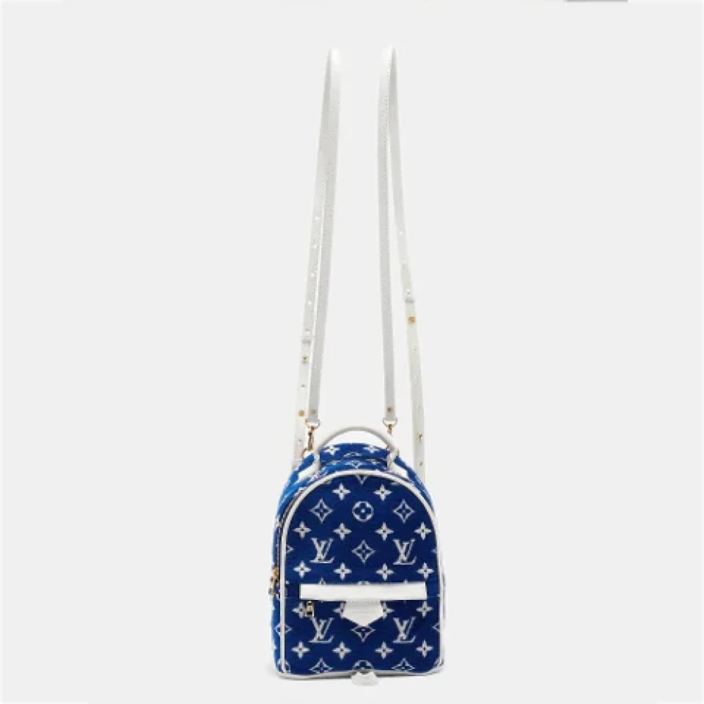 Louis Vuitton Vintage Pre-owned Leather backpacks Blue Dames