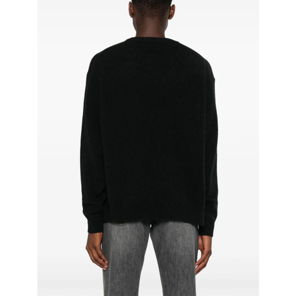 Roberto Collina Zwarte Sweater voor Mannen Aw24 Black Heren