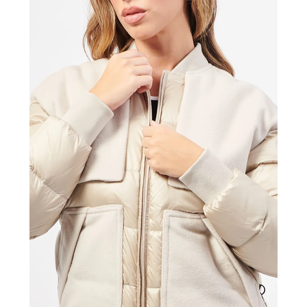 Afterlabel Beige Jassen met Gewatteerde Mouwen Beige Dames