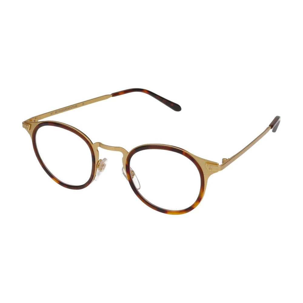 Retrosuperfuture Unisex Brown Vintage Oro Havana Eyeglasses
