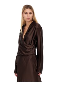 Blusa in raso di viscosa