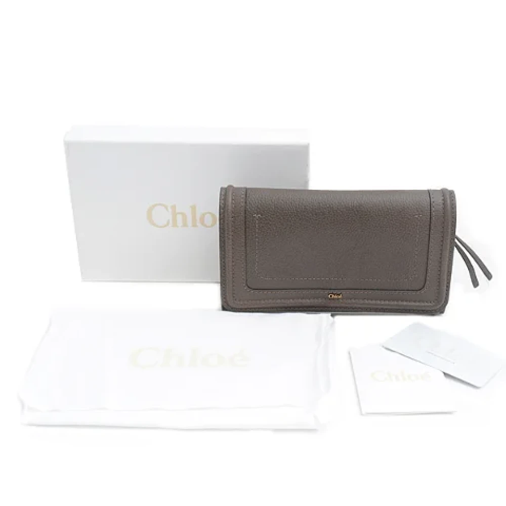 Chloé Pre-owned Leather wallets Brown Dames
