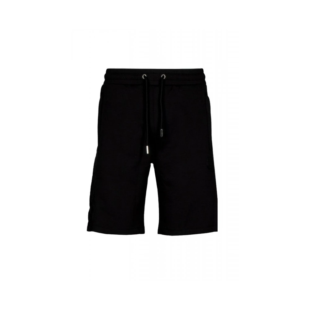 Karl Lagerfeld Black Side Logo Sweat Shorts - Male - Casual Shorts - L - Shorts