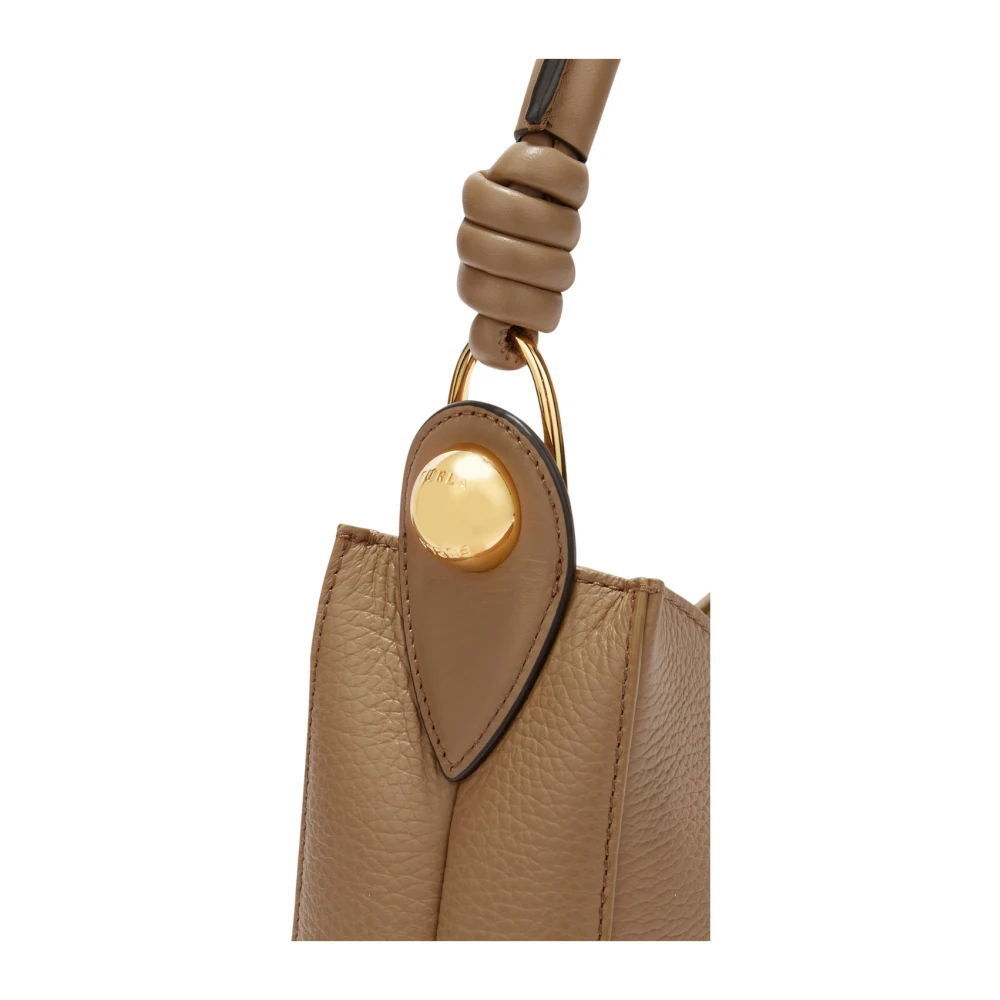 Furla Moderne Schoudertas Woestijnstijl Brown Dames