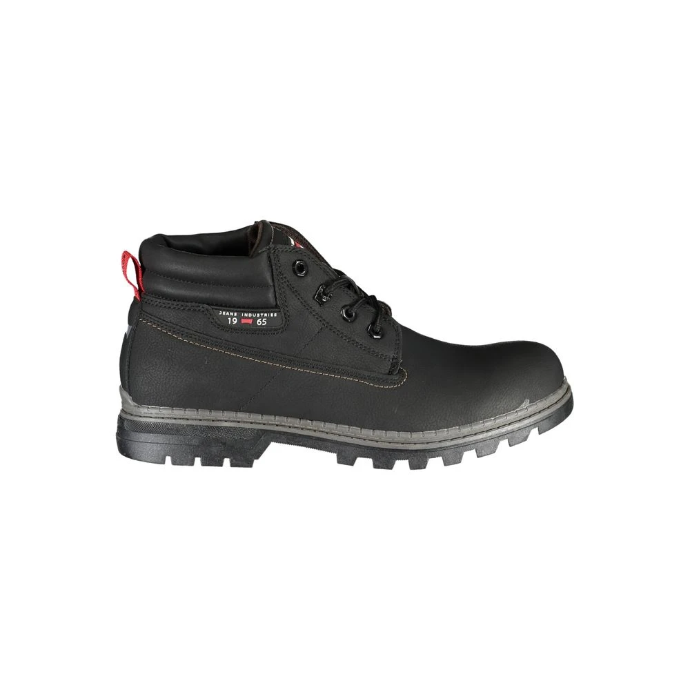 Carrera Men's Black Lace-Up Boots With Contrasting Details