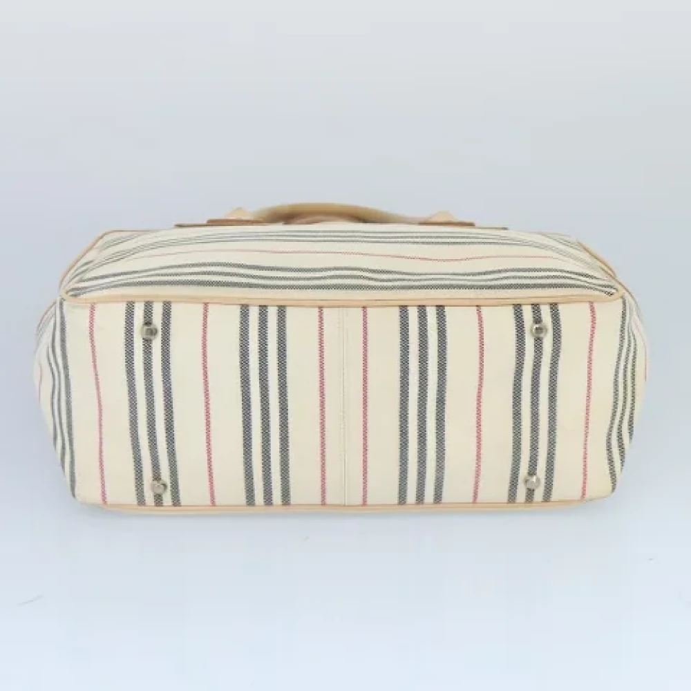 Burberry Vintage Pre-owned Canvas handbags Beige Dames