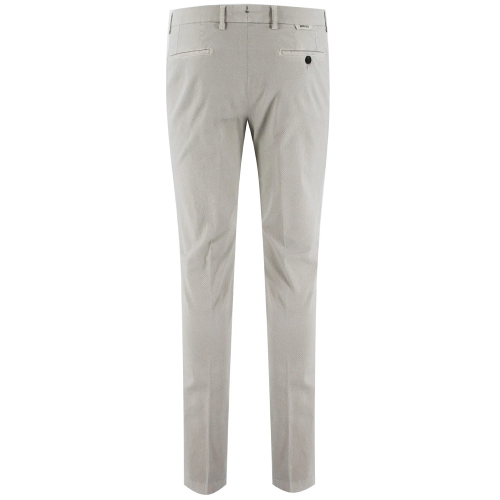 Berwich Slim Fit Katoenen Broek Gray Heren