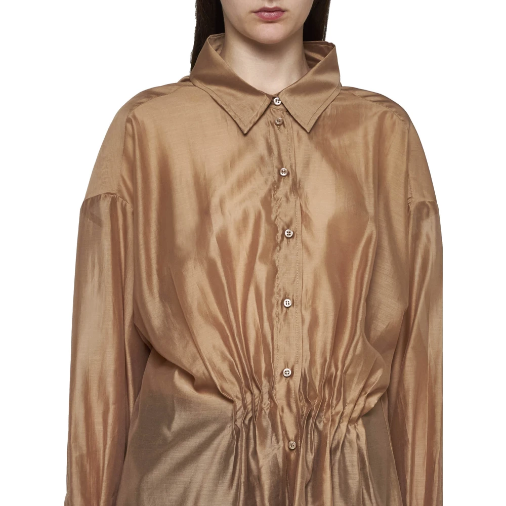 Blanca Vita Leren Bruine Overhemden Brown Dames