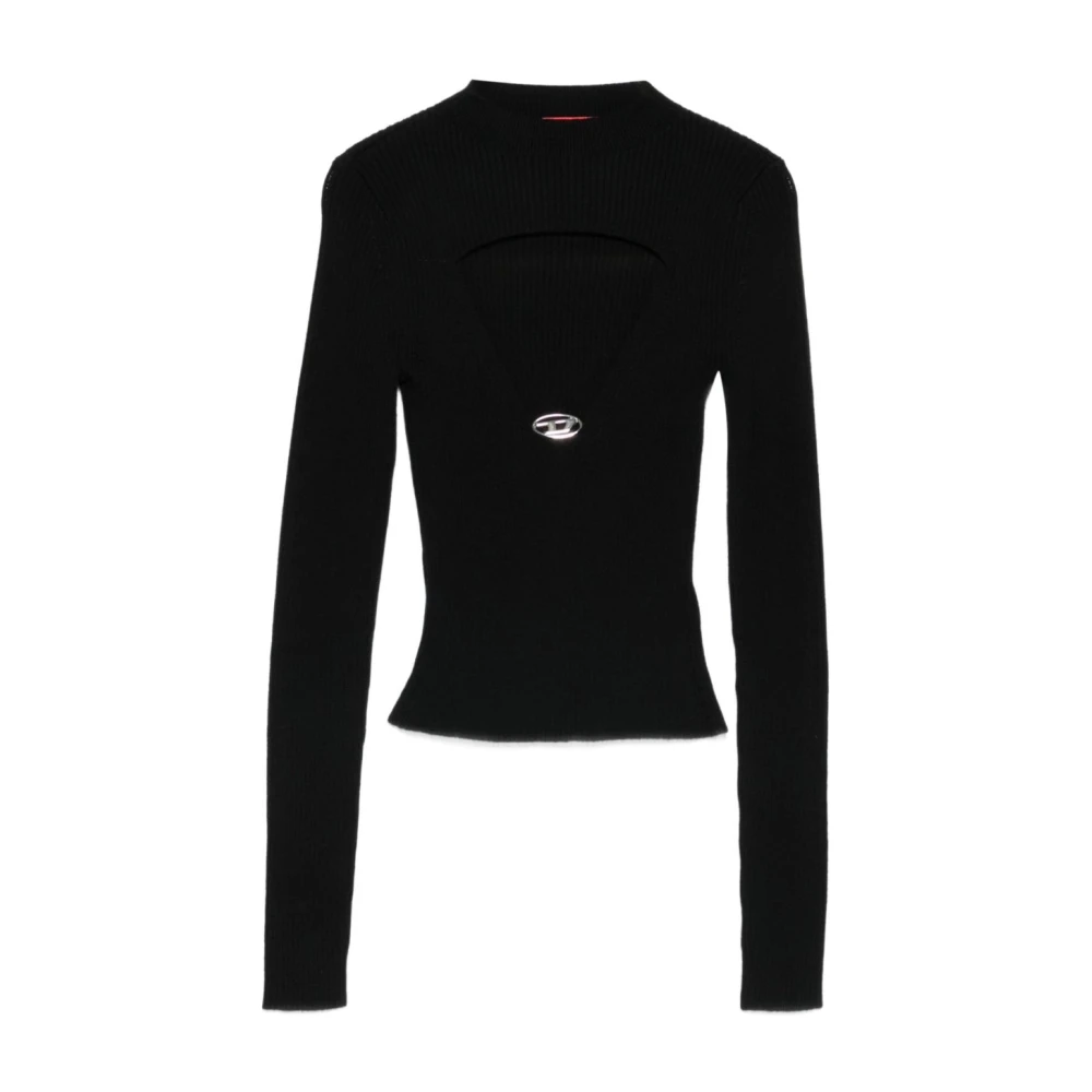 Diesel Women's Black Round-Neck Knitwear, M, M-Olina Jumper