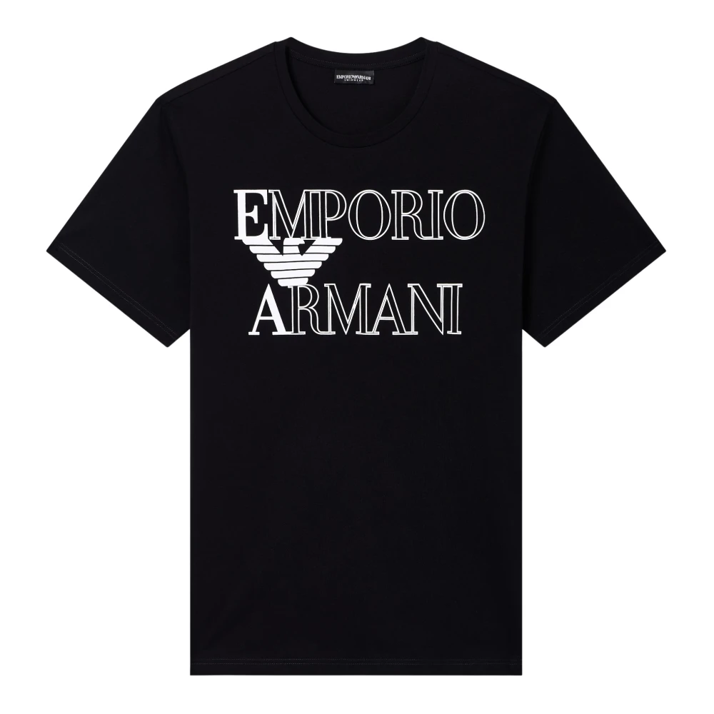 Emporio Armani Men's Black T-Shirts, S, Short Sleeve T-Shirt