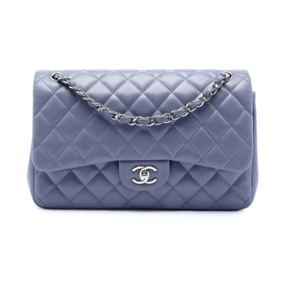 Chanel Vintage Women's Purple Pre-Owned Vintage Quilted Lambskin Flap Bag With Chain Strap