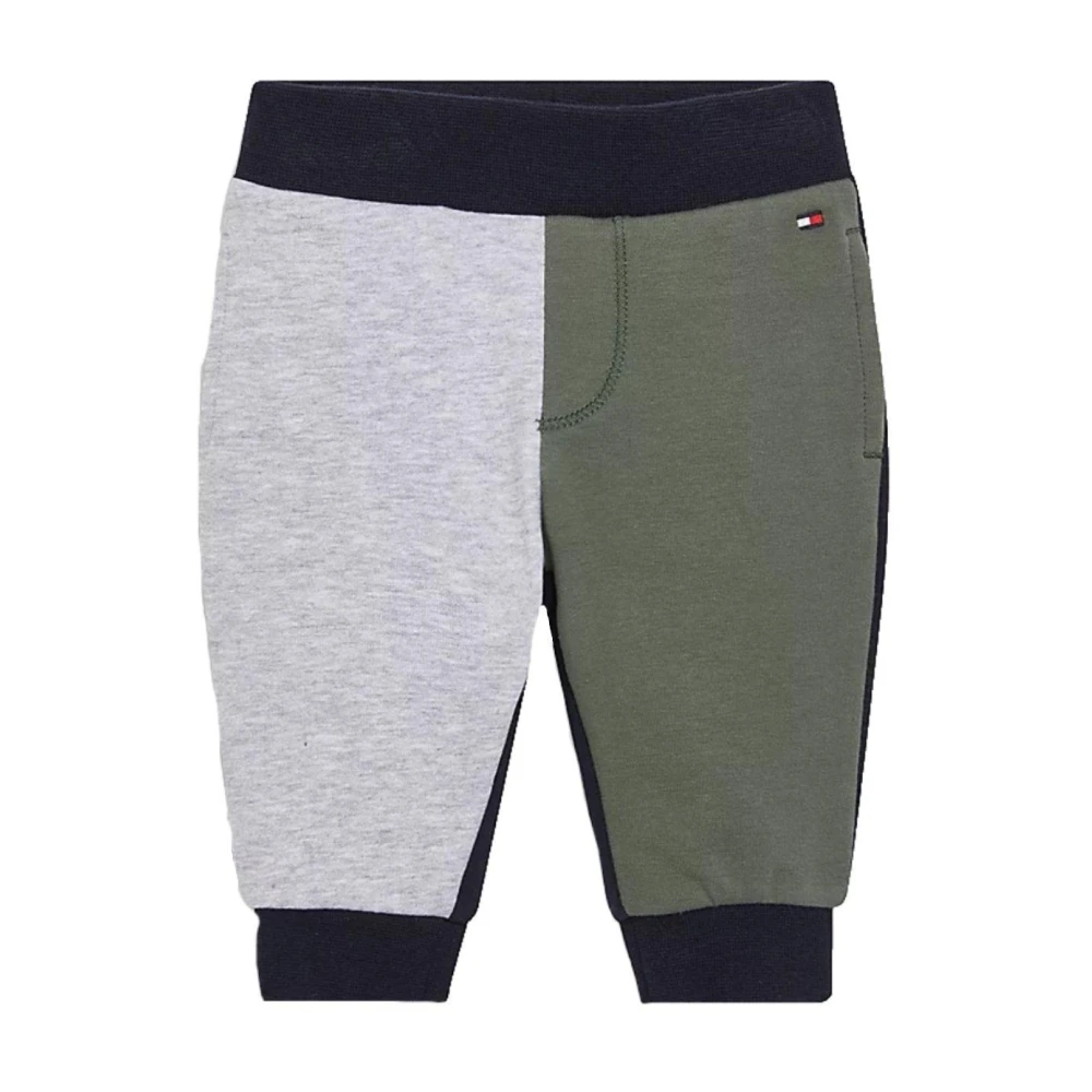 Tommy Hilfiger Boys Green Sweatpants,, Colorblock Joggers Medium
