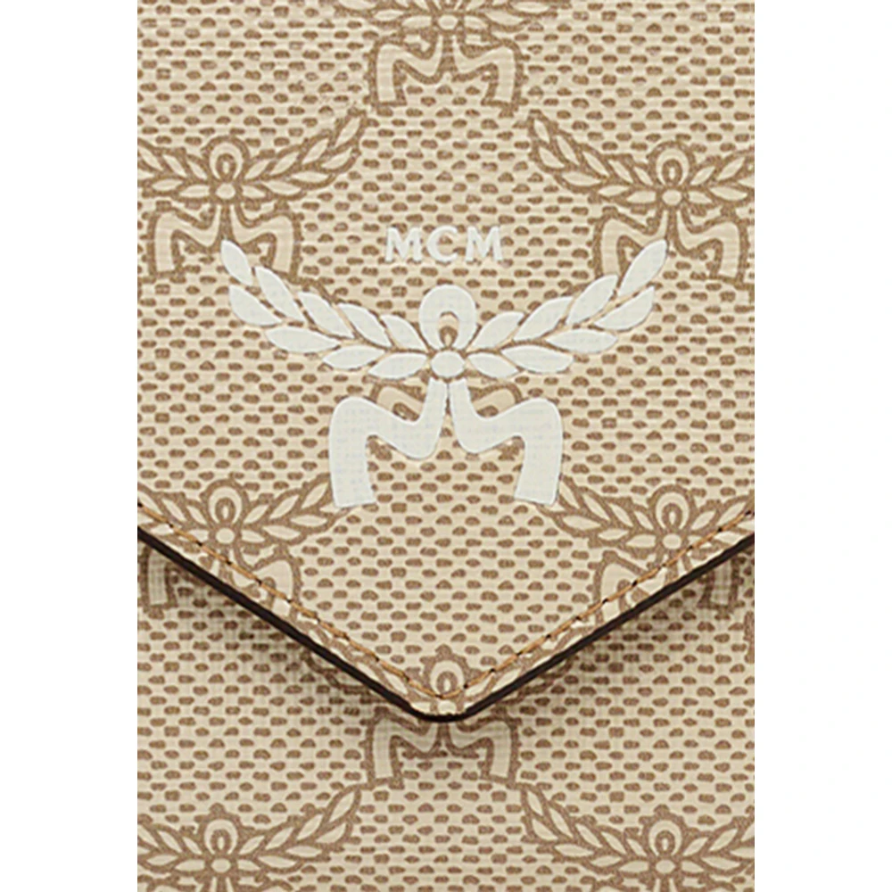 MCM Luchtportemonnee voor Crossbody in Lauretos Beige Dames
