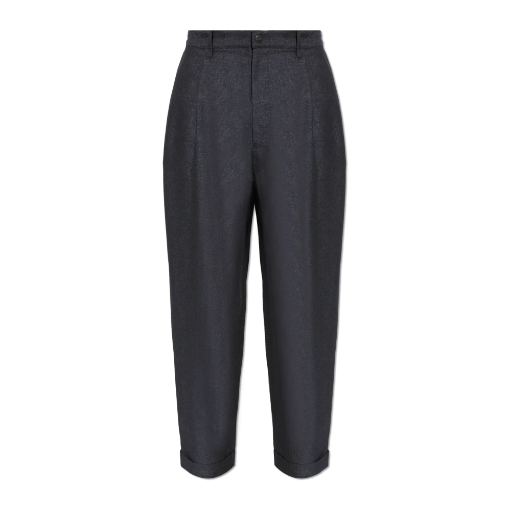 Giorgio Armani Geplooide broek Blue Heren