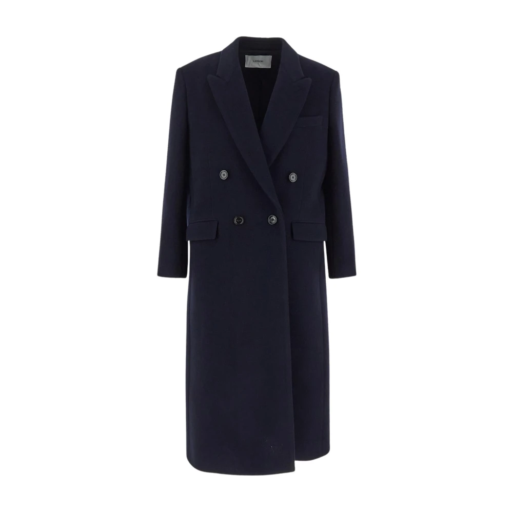 Lardini Double Breasted wol en kasjmier jas Blue Dames