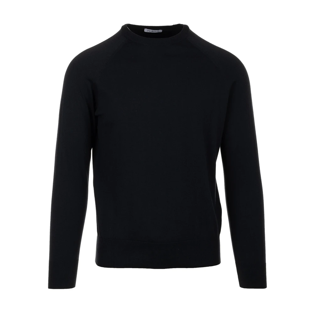 People of Shibuya Blauwe Sweater Girocollo Stijl Blue Heren