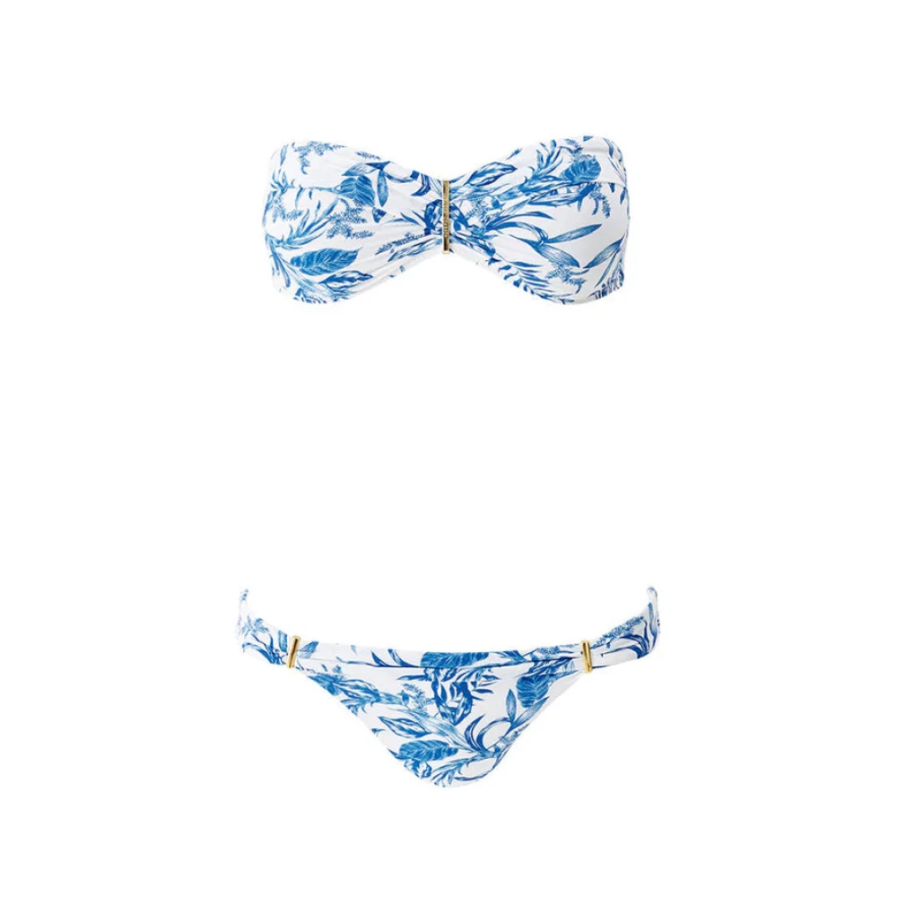 Melissa Odabash Blauw Blad Bikini Set Cruise 2025 Blue Dames