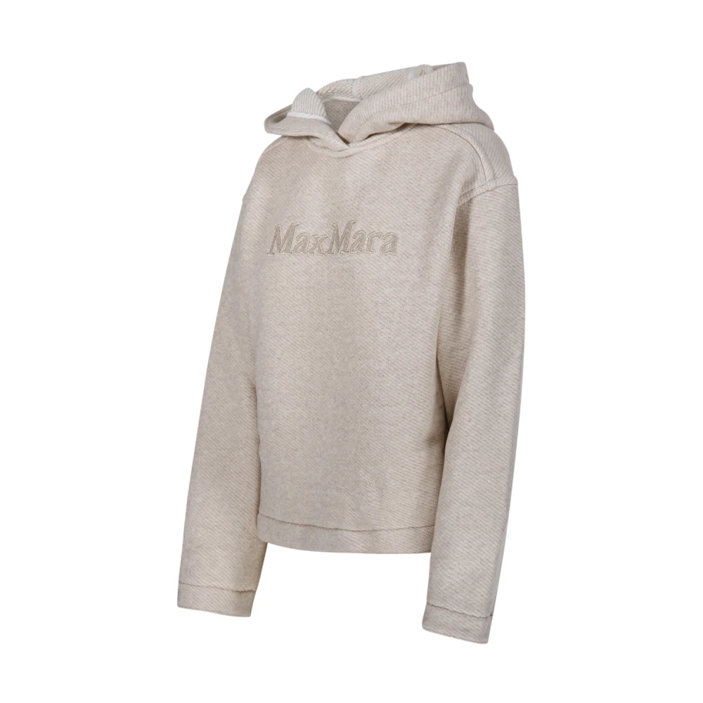Max Mara Albino Gary Hoodie Sweatshirt Beige Dames