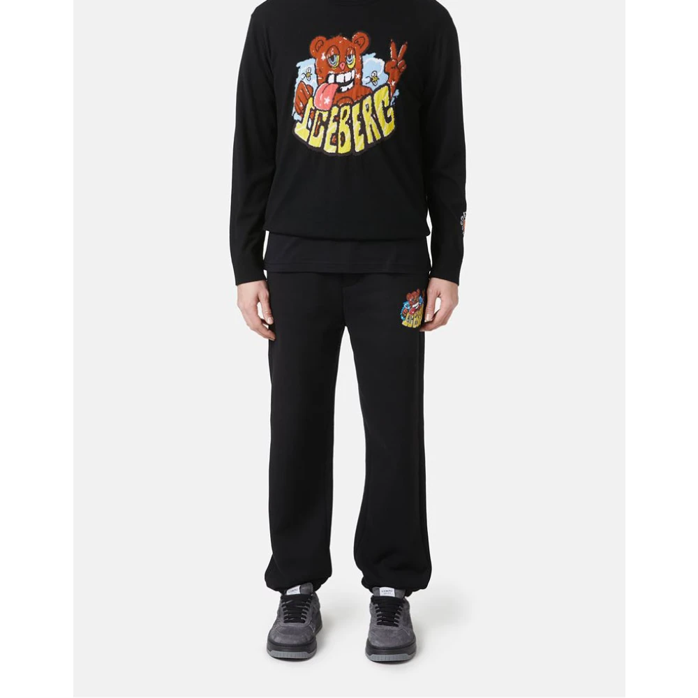 Iceberg Zwarte fleece joggers Black Heren