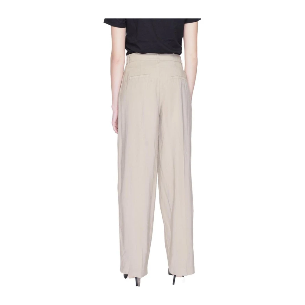 Only EcoVero Palazzo Broek voor Vrouwen Beige Dames