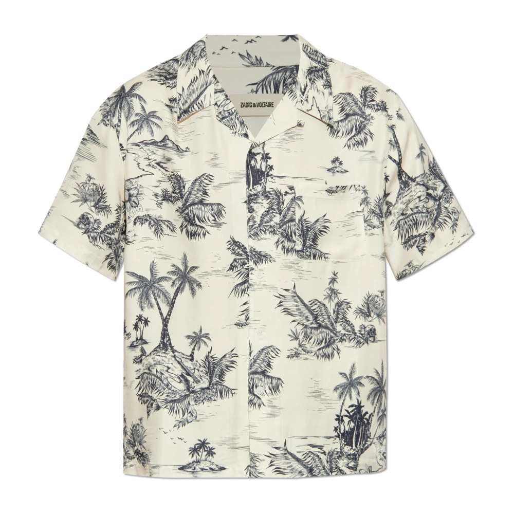Zadig & Voltaire Overhemd met zak Beige Heren