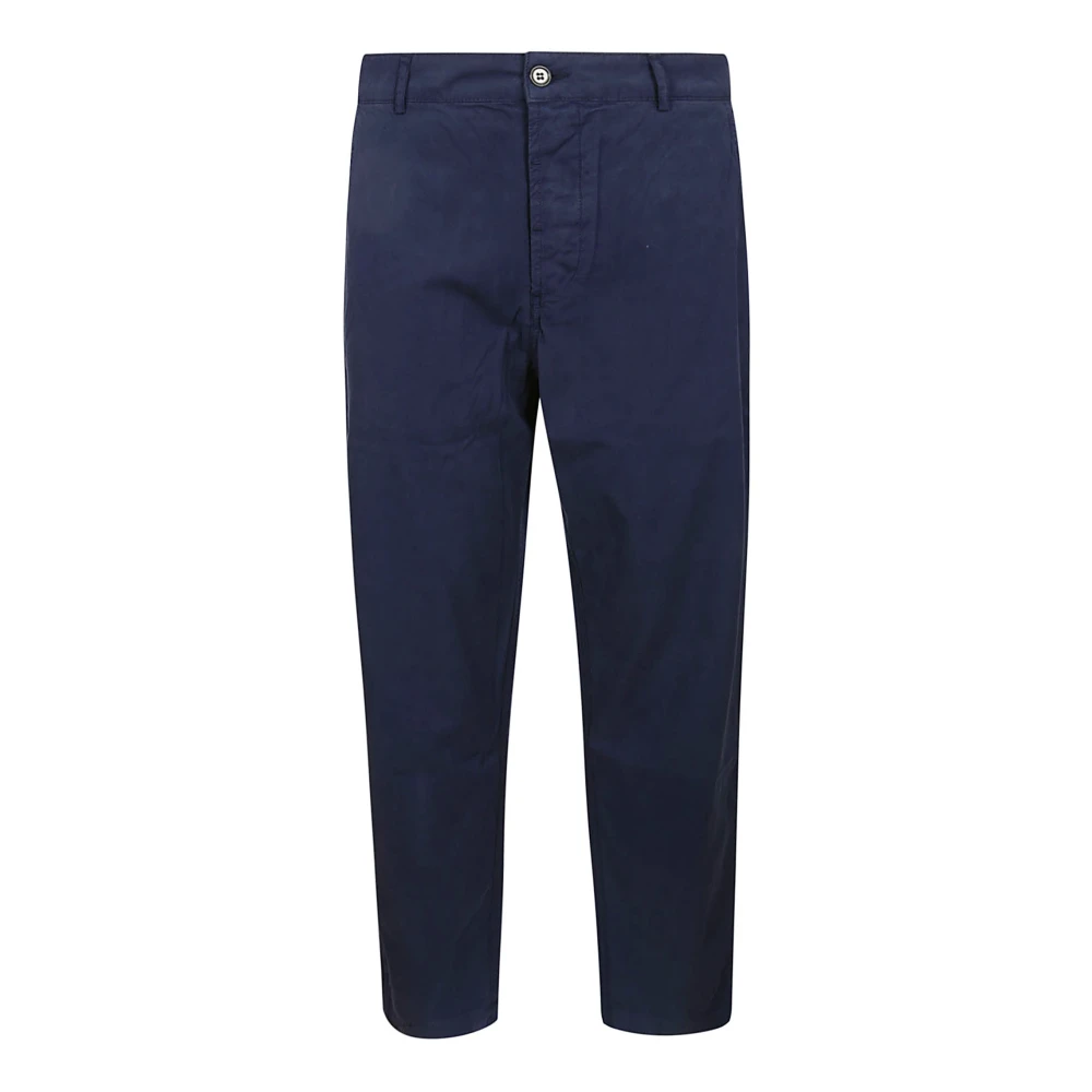 Universal Works Katoenen Militaire Chino Broek Blue Heren