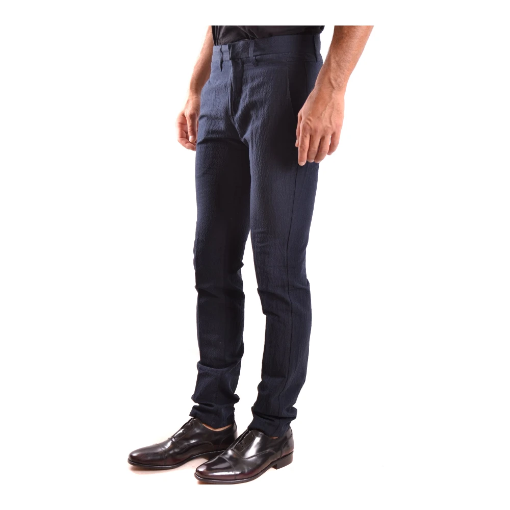 Dondup Blauwe Linnen Broek Ss17 Blue Heren