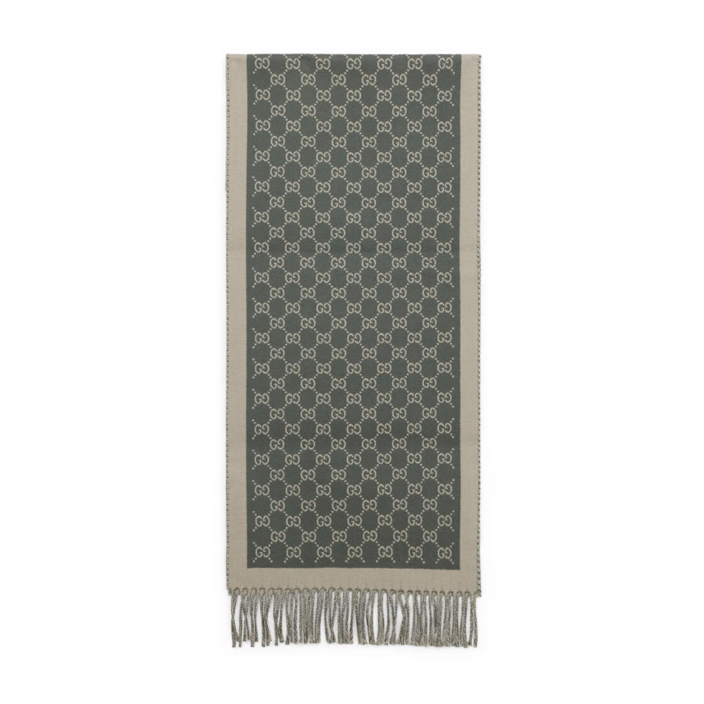 New Moon Beige Wool Scarf - Gucci - Modalova