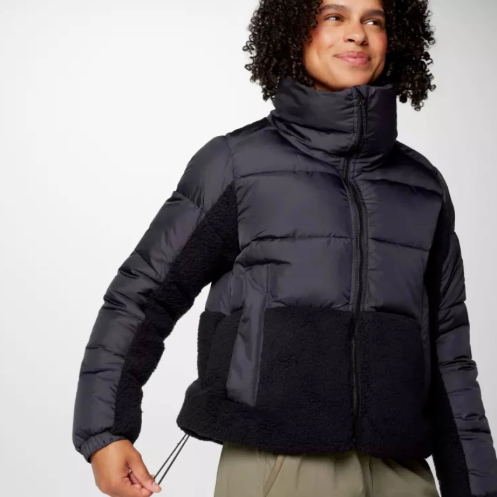 Columbia Zwarte winddichte Sherpa-fleecejas Black Dames