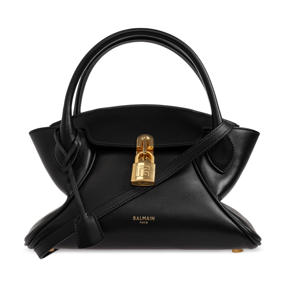 Balmain Donna Nero Borsa Pulse Day Piccola In Pelle Liscia - Immagine 2