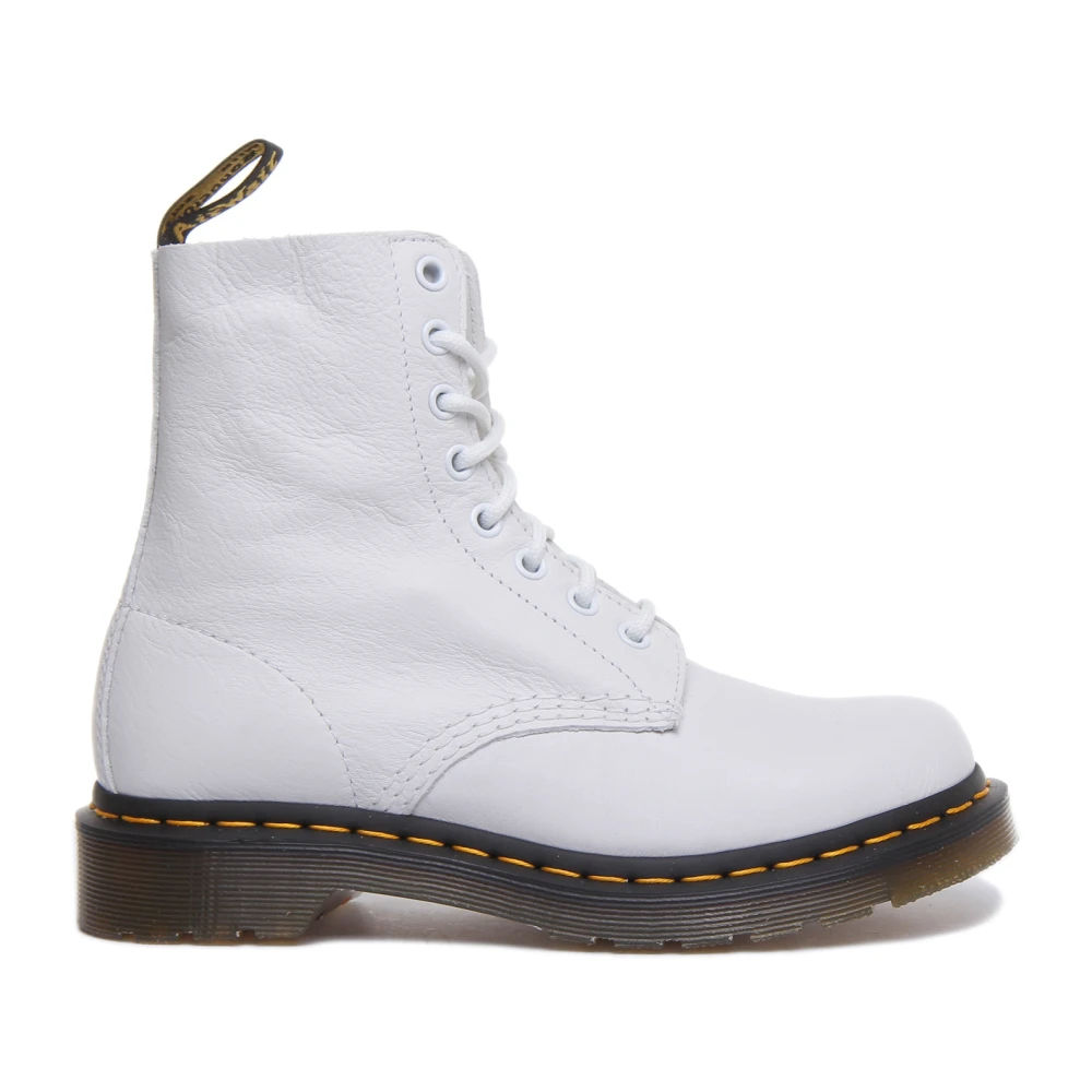 Dr. Martens Women's White Virginia Leather 8-Eyelet Boot