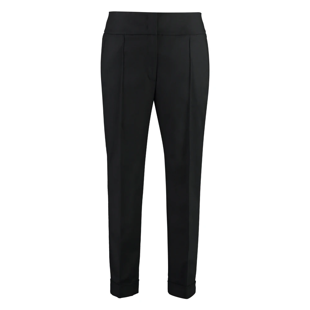 PESERICO Chino broek van katoenmix Black Dames