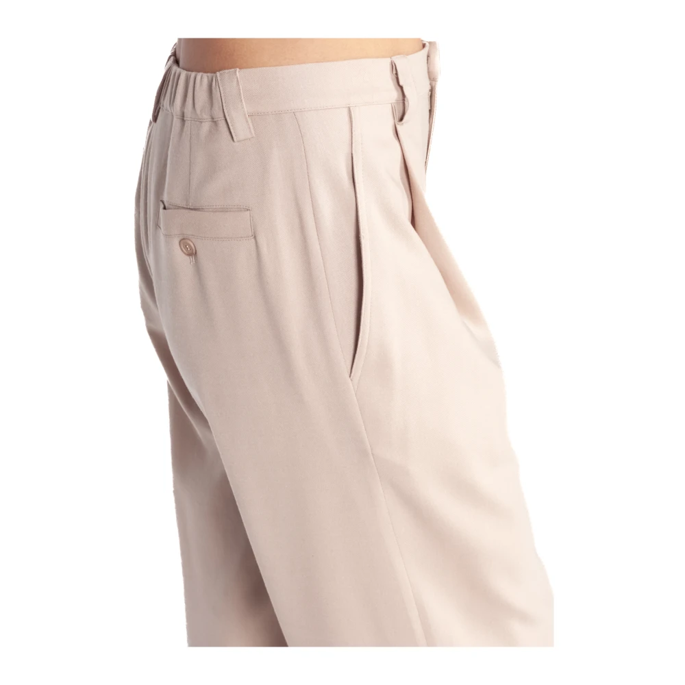 Semicouture Beige Athenais Ritszoom Broek Beige Dames