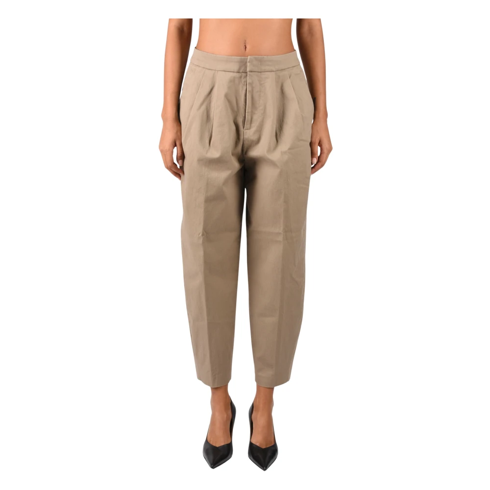 Dondup Donna Beige - Pantaloni Cropped Sally - Trousers - W25