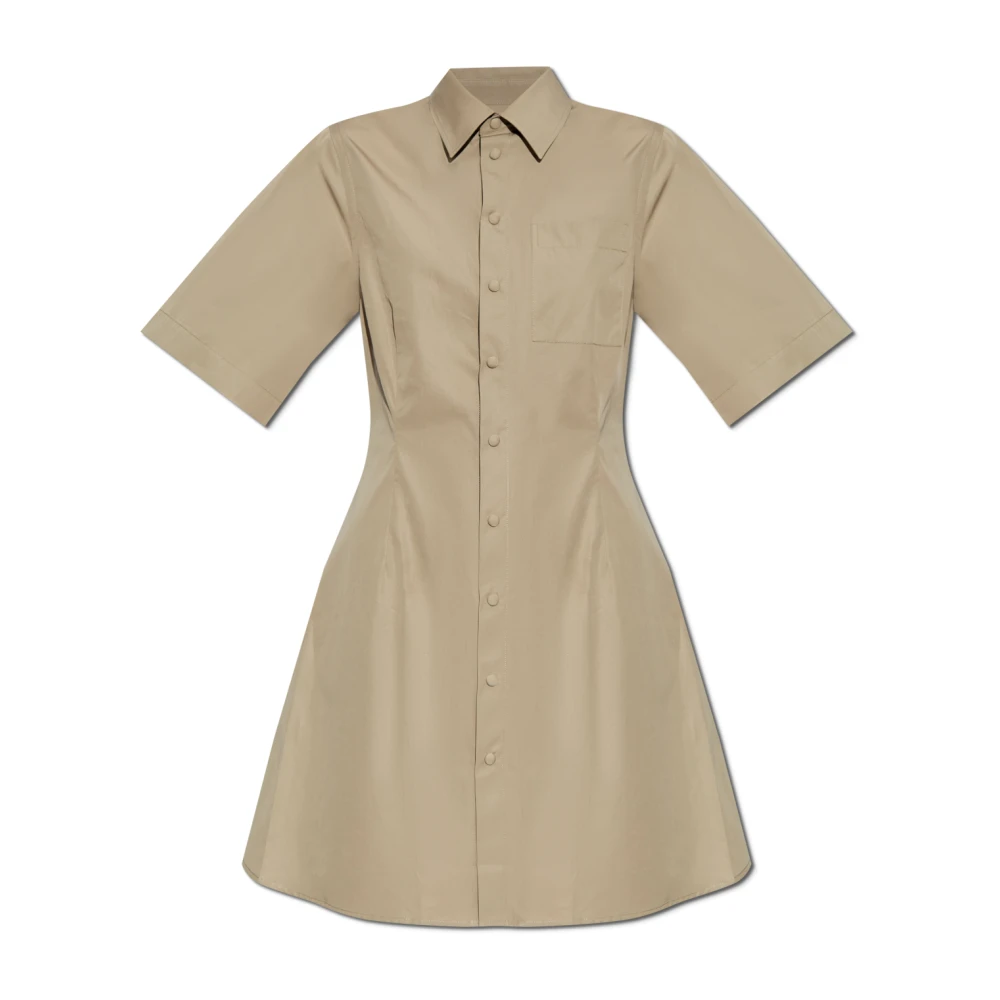 Ami Paris Donna Beige Abiti, S, New,