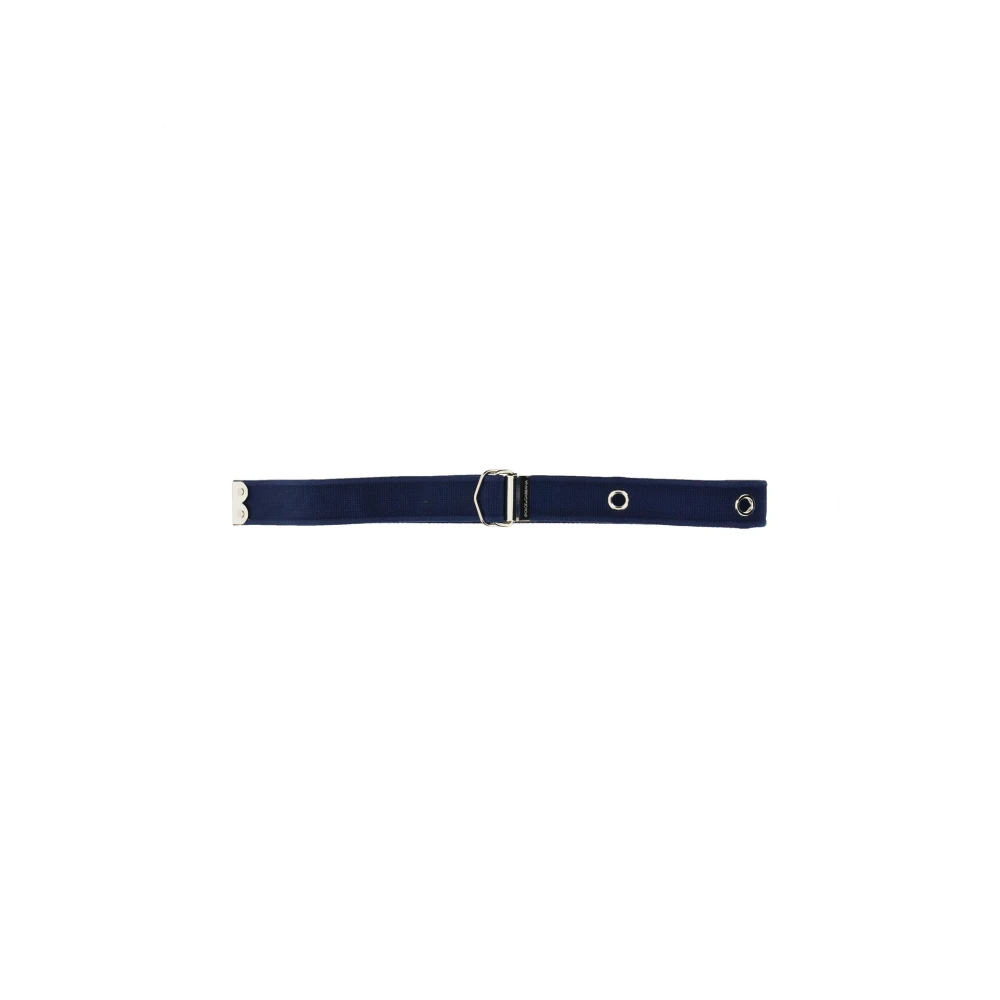 Dolce & Gabbana Cintura Nastro Bicoste Logo - Male - Belts - Blue - 95 Cm - Accessories
