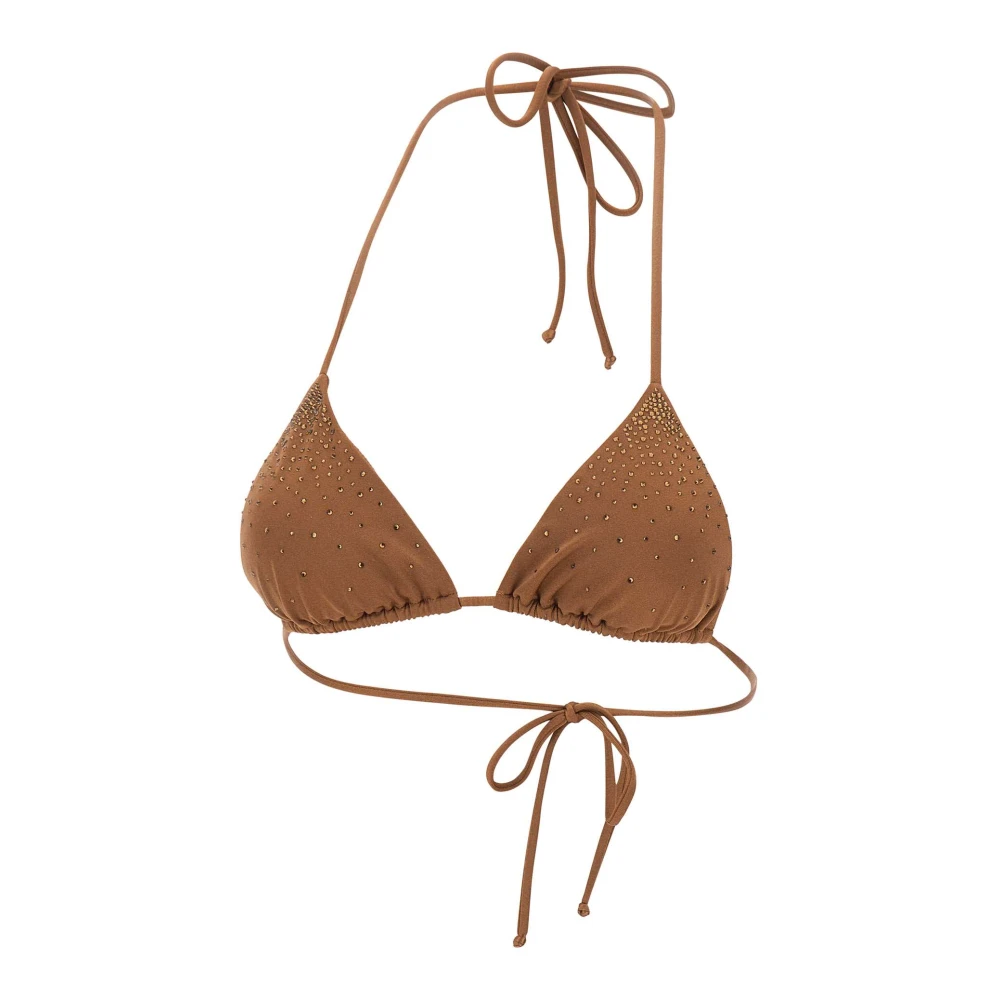Mc2 Saint Barth Brown Bikinis, Female, M, Annabelle Triangle Bikini Top