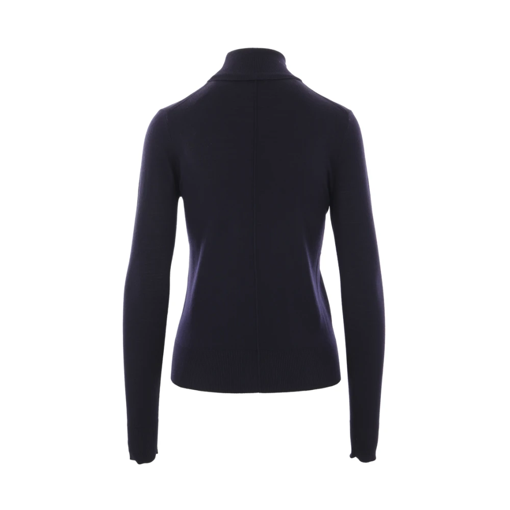 Chloé Navy Blue Wool Turtleneck Sweater Blue Dames