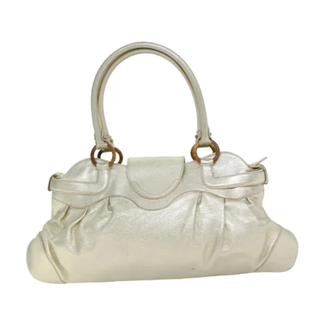 Salvatore Ferragamo Pre-owned Leather handbags Beige Dames
