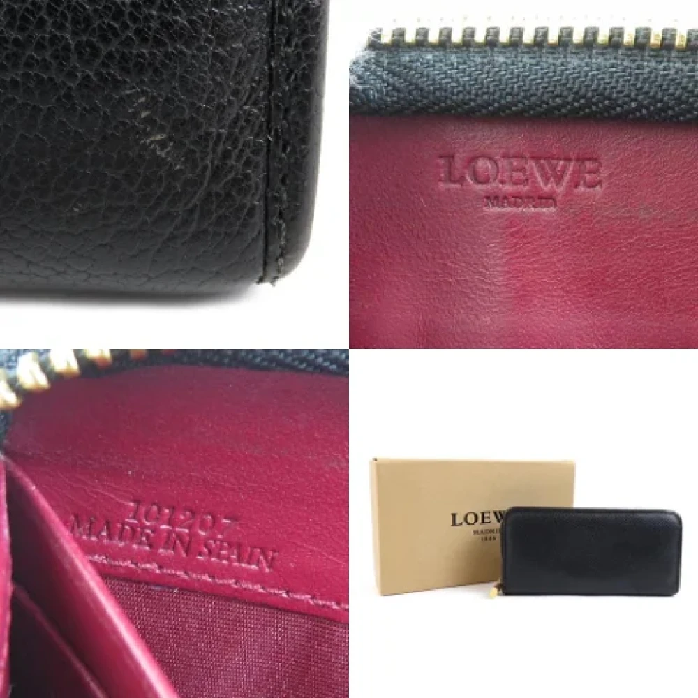 Loewe Pre-owned Leather wallets Black Dames