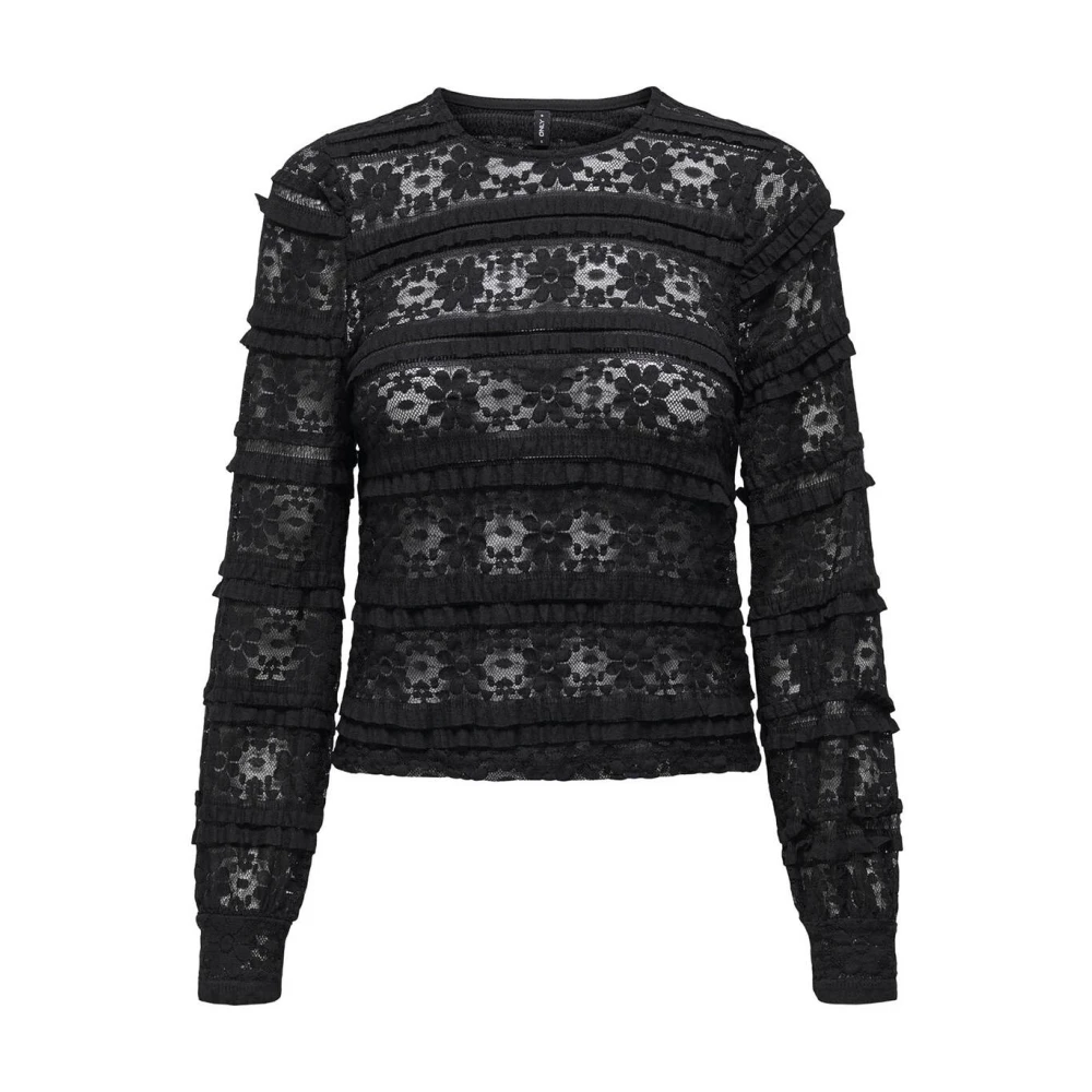Only Puff Top Lange Mouw Black Dames