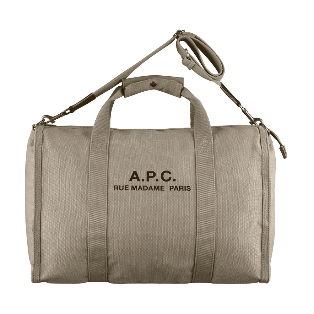 A.p.c. Militaire Stijl Weekendtas Gray Unisex