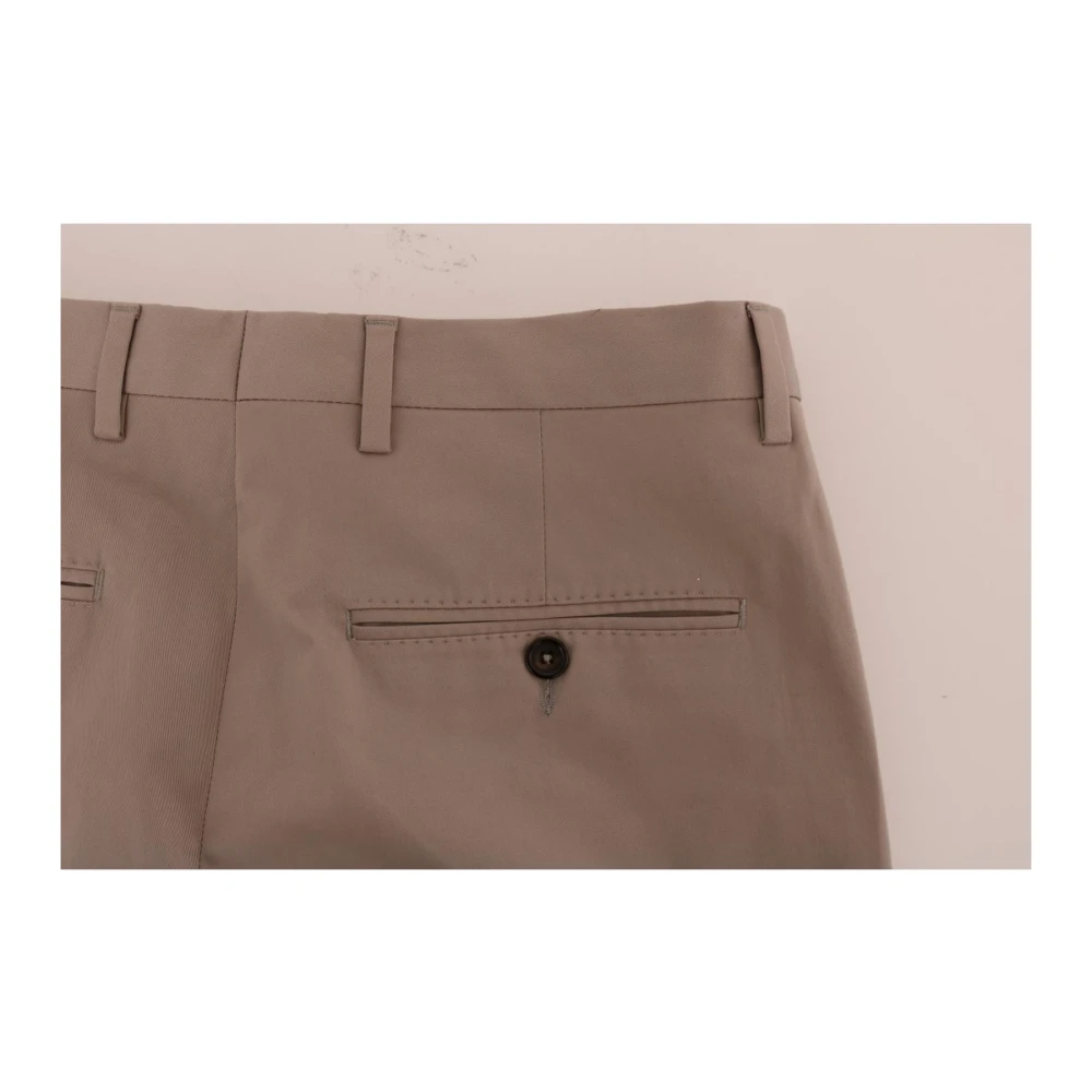Dolce & Gabbana Beige Katoenen Stretch Chinos Broek Beige Heren
