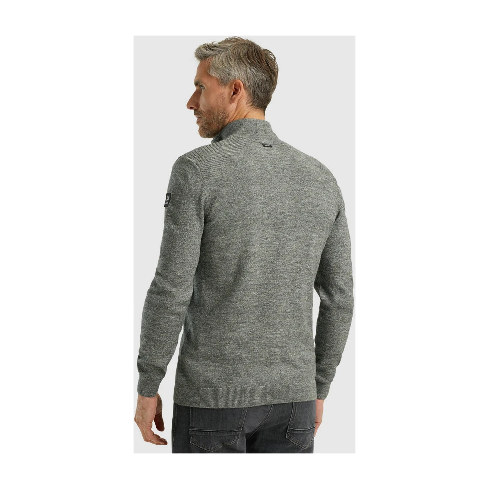 Vanguard Stijlvolle Pullover met Halve Knoopkraag Gray Heren