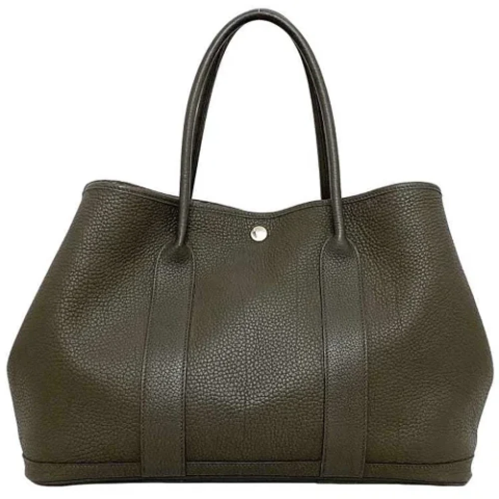 Hermès Vintage Pre-owned Fabric handbags Gray Dames