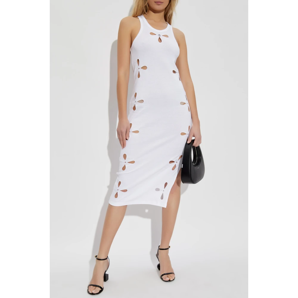 Coperni Jurk met opengewerkt patroon White Dames