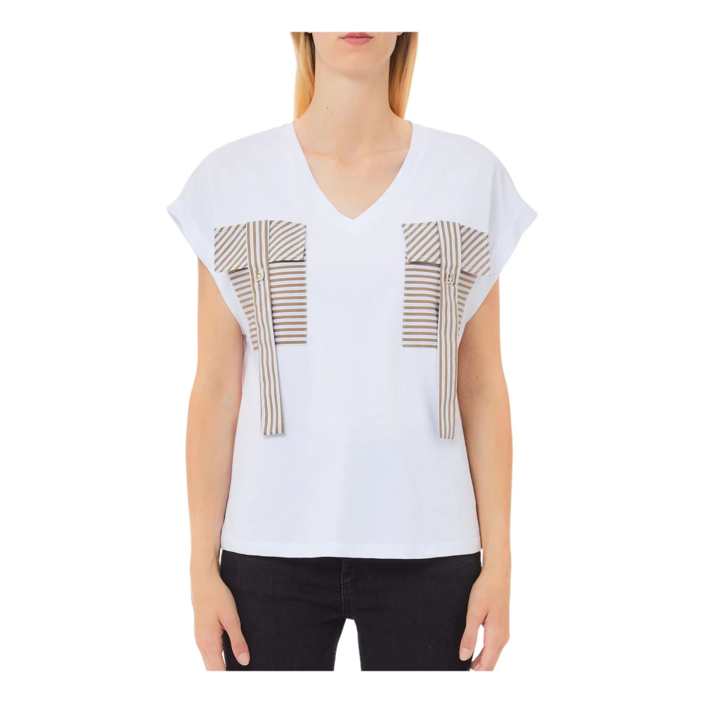 Liu Jo Donna Bianco Top, Xl, New,