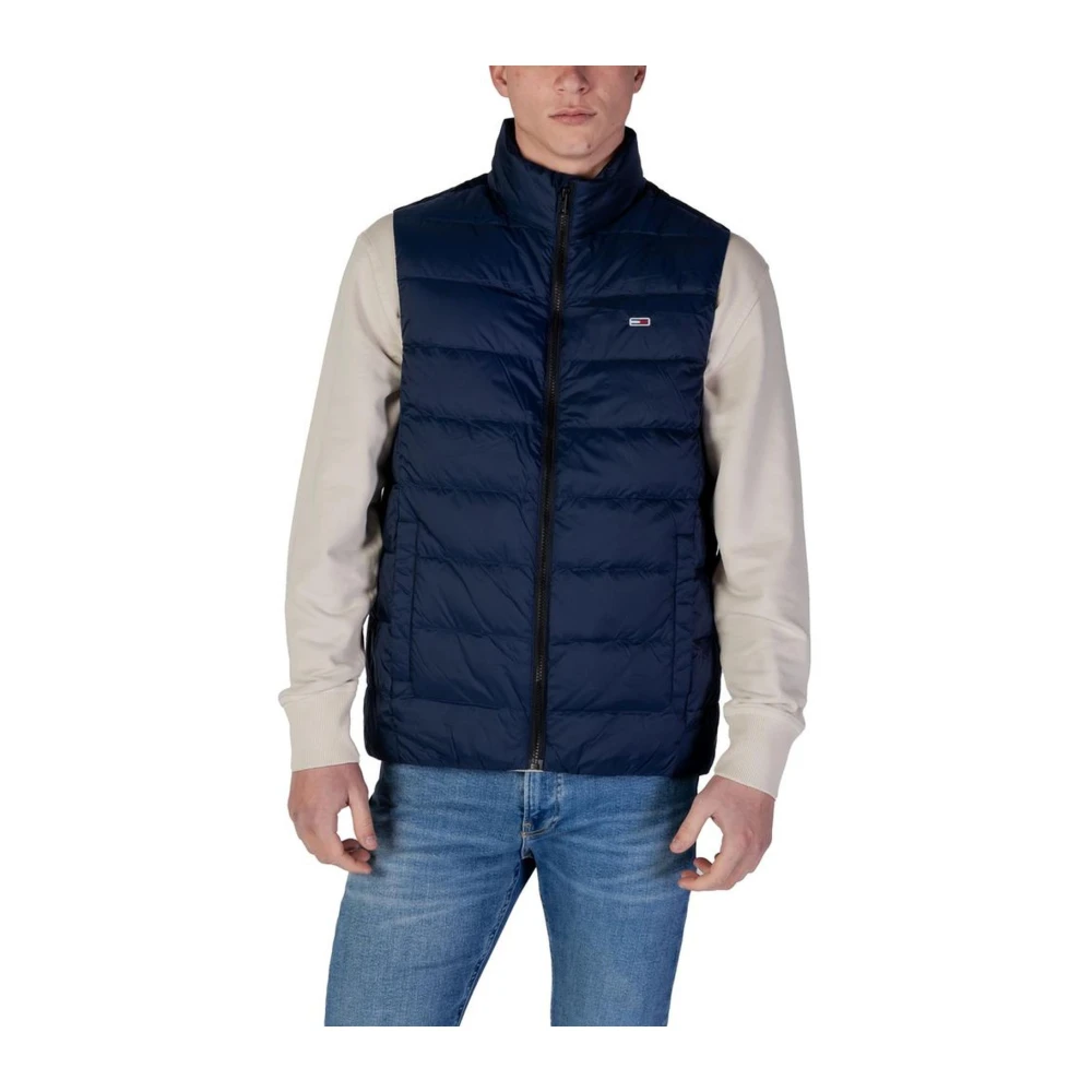 Tommy Jeans Blauwe Lichtgewicht Polyamide Jas Heren Collectie Blue Heren