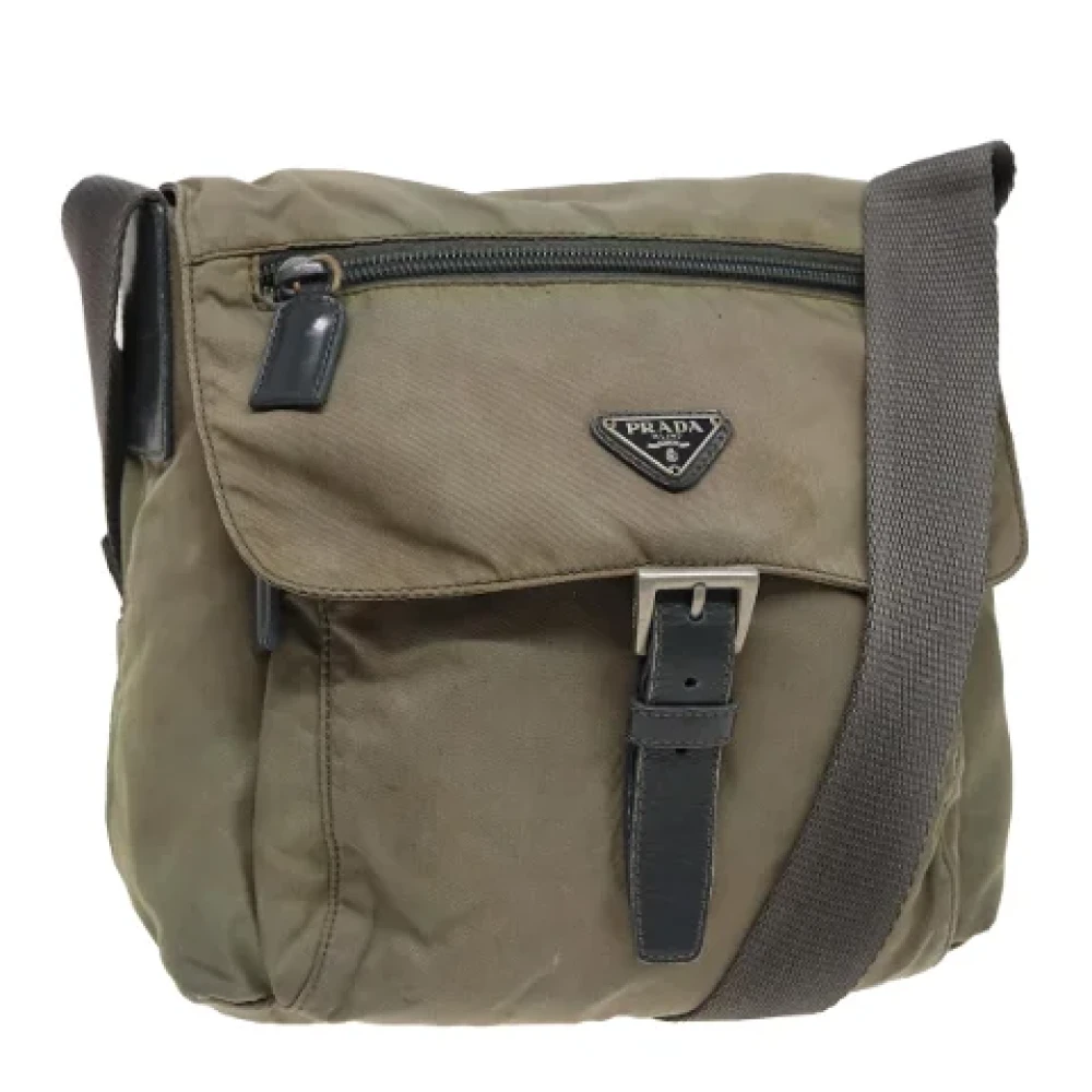 Prada Vintage Pre-owned Nylon prada-bags Brown Dames